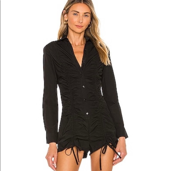 Candice Ruched Romper - Picture 1 of 5